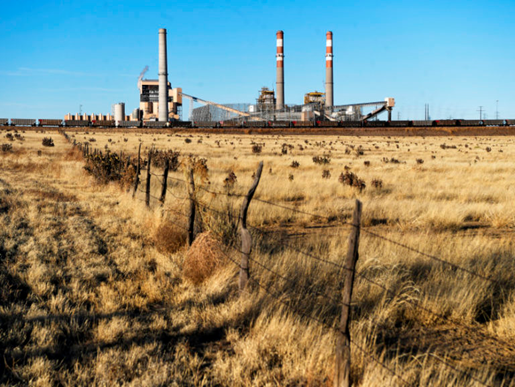 Grassy Area near Electric Plant depicted